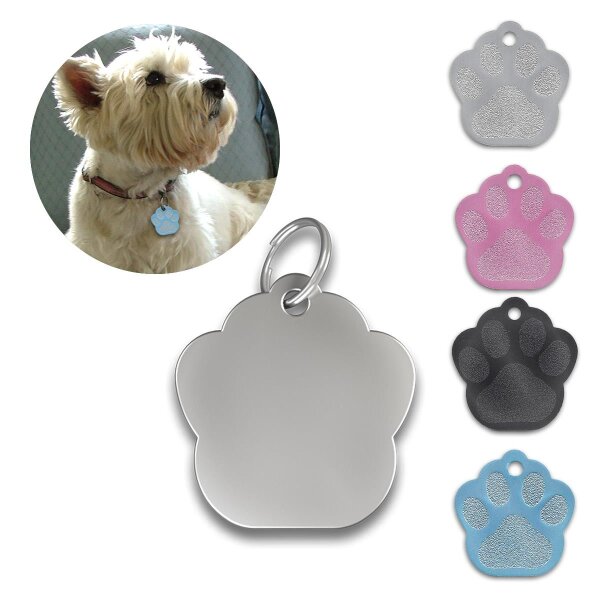 Paw Engraved Dog Tag