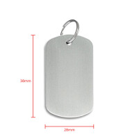 Hundemarke Dog-Tag mit Gravur silber/Arial