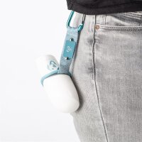 Doggyroller with carabiner & holder turquoise