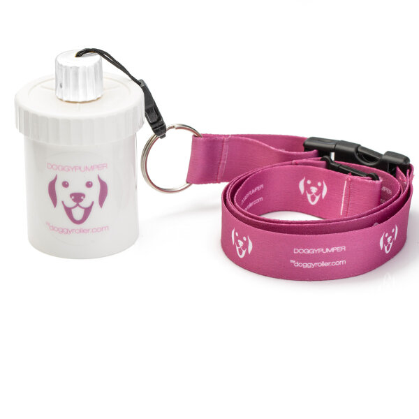 Doggypumper with lanyard light-pink