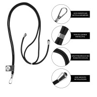 Doggytube black with XL cord strap anthracite