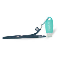 Doggytube turquoise with XL cord strap anthracite