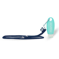 Doggytube turquoise with XL cord strap navy