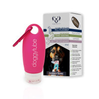 Doggytube pink mit XL Umhängeband navy