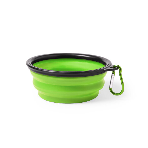 Foldable Water and Food Bowl for Dogs green