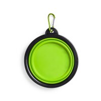 Foldable Water and Food Bowl for Dogs green